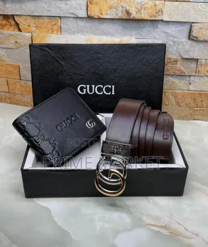 Photo - Gucci Wallet and Belt Combo for Men Gift Set