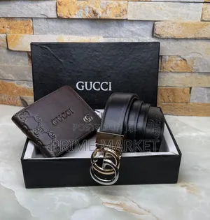 Gucci Wallet and Belt Combo for Men Gift Set
