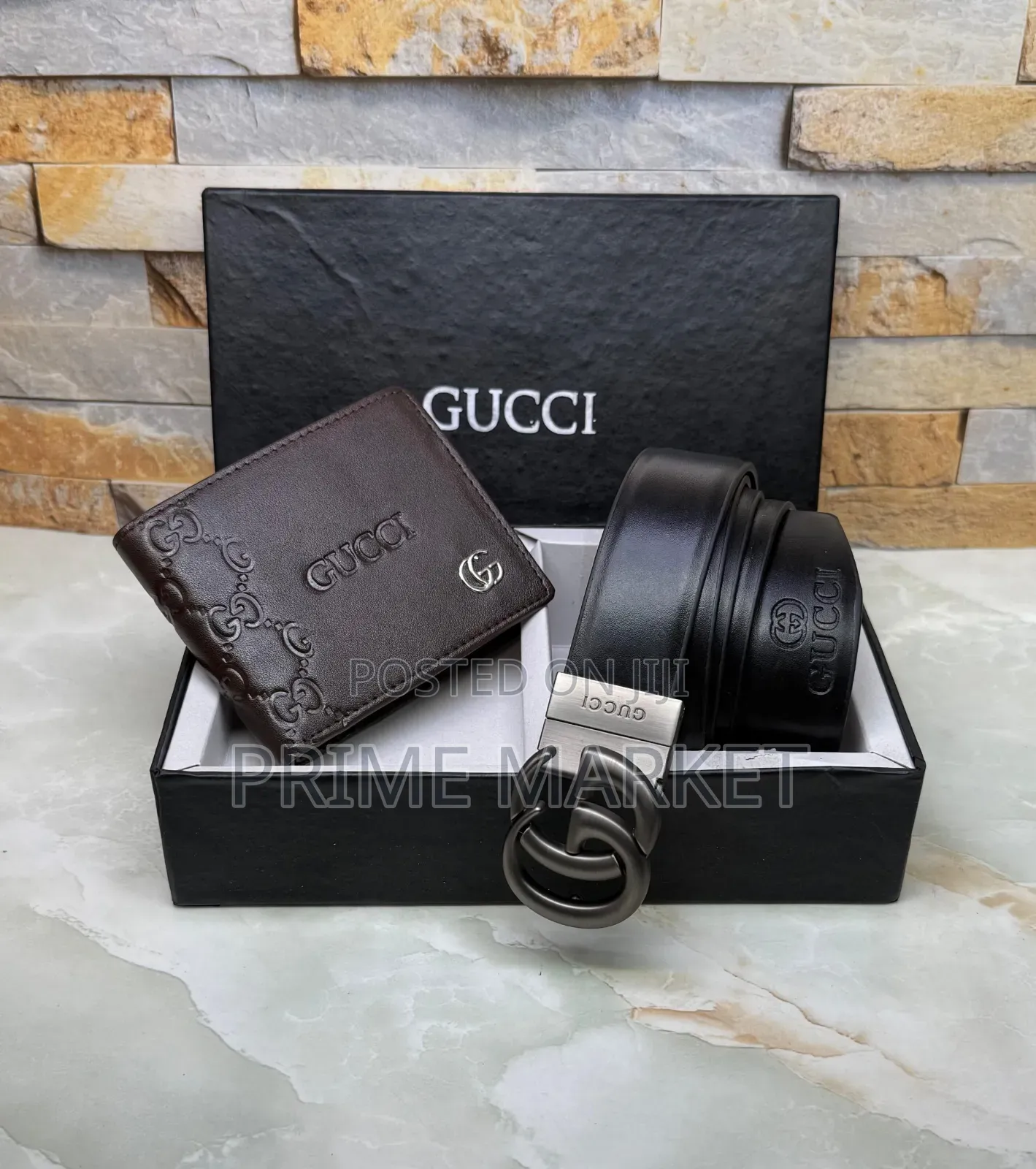 Gucci Wallet and Belt Combo for Men Gift Set