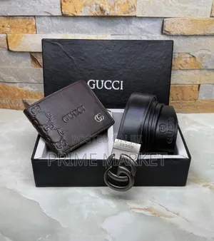 Gucci Wallet and Belt Combo for Men Gift Set