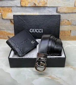 Gucci Wallet and Belt Combo for Men Gift Set