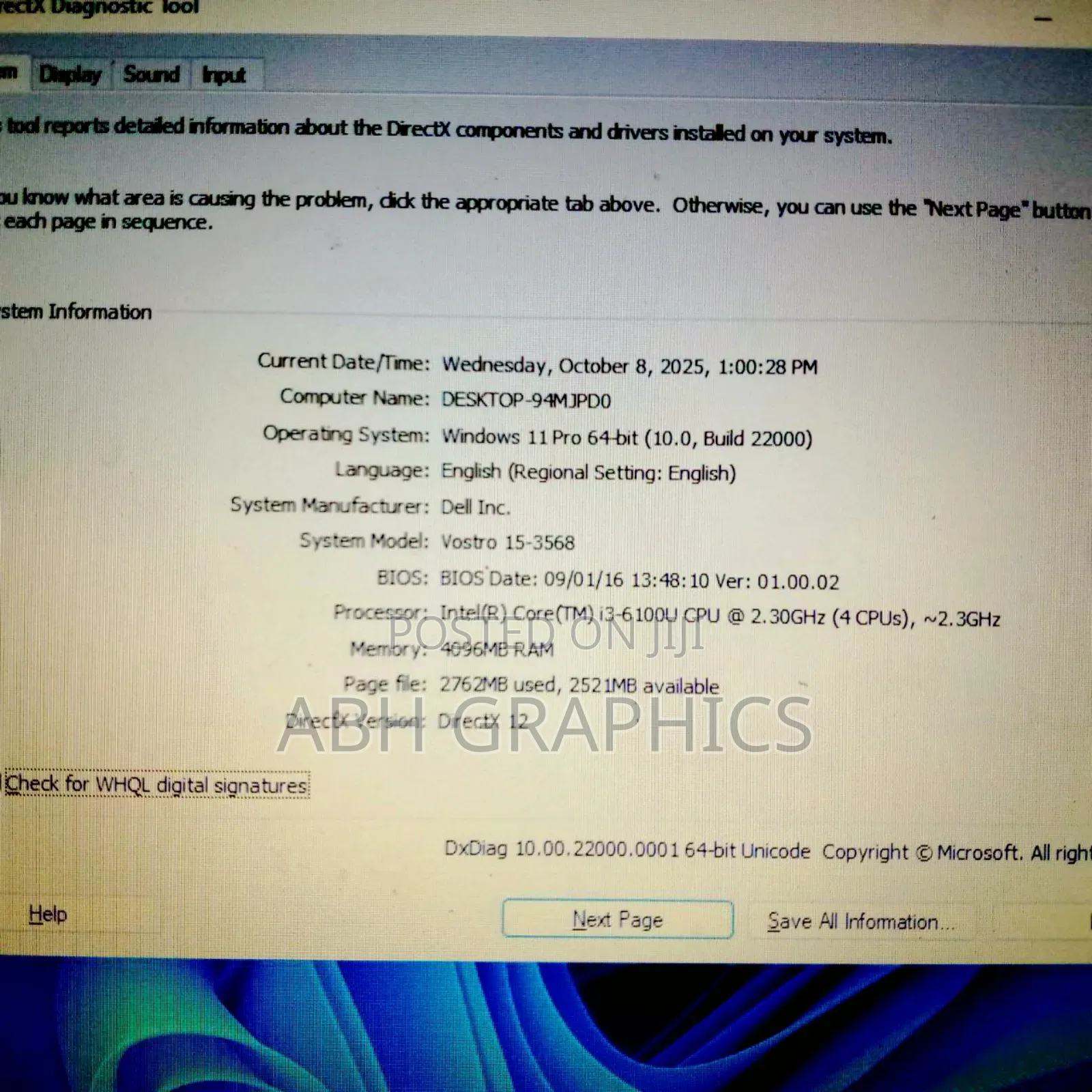 New Laptop Dell Vostro 3000 4GB Intel Core I3 HDD+SSD 1T