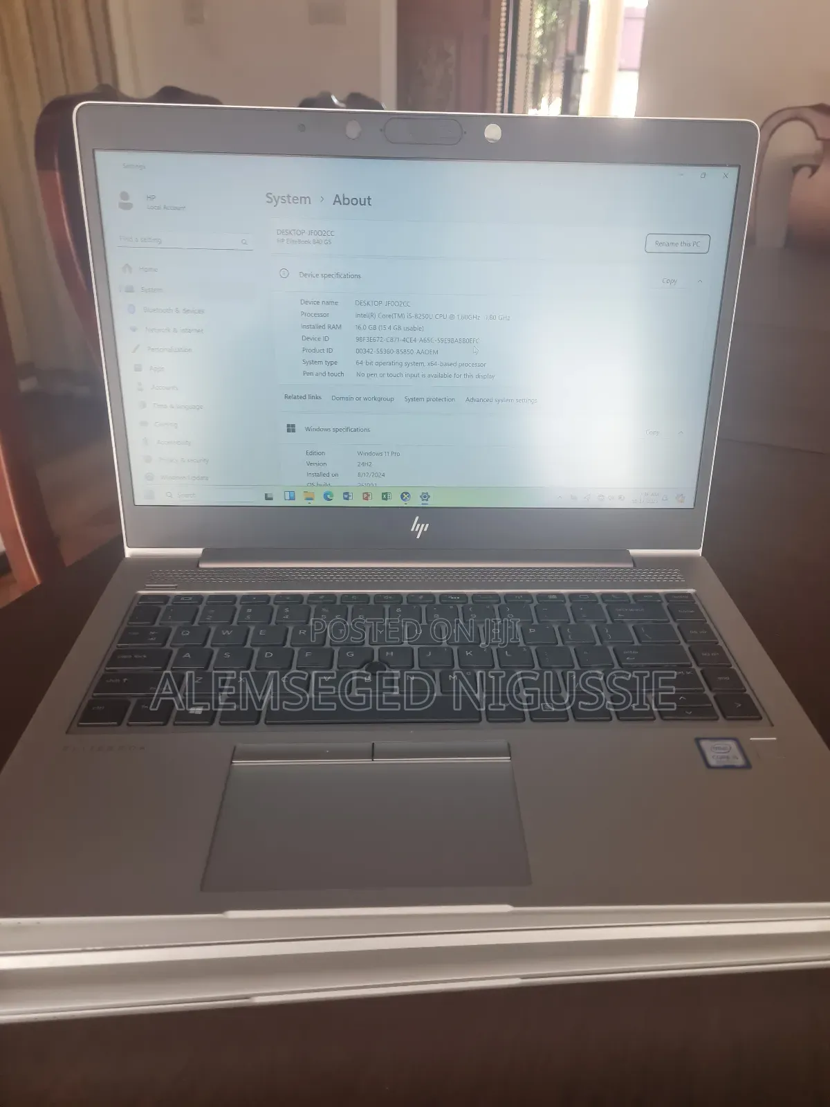 Laptop HP EliteBook 840 G5 16GB Intel Core I5 SSD 256GB