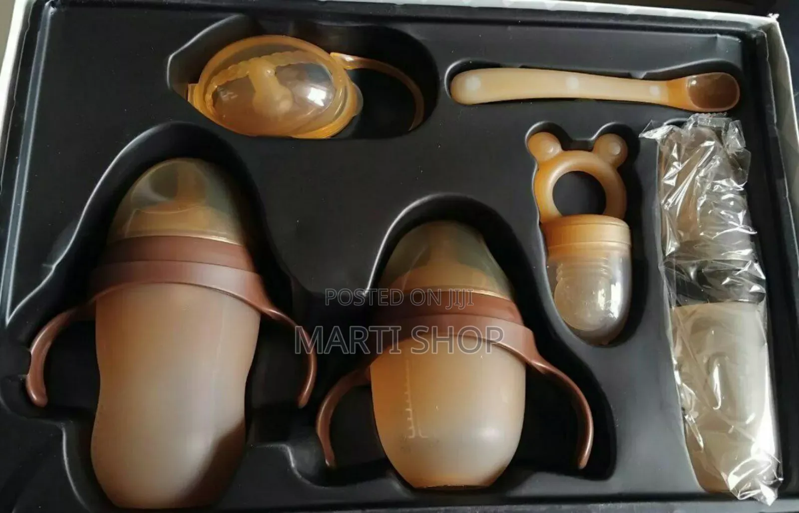 6 Pieces Bpa Free Silicone Baby Bottles or Feeding Sets ( Algo)