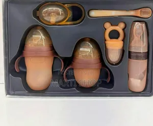 6 Pieces Bpa Free Silicone Baby Bottles or Feeding Sets ( Algo)