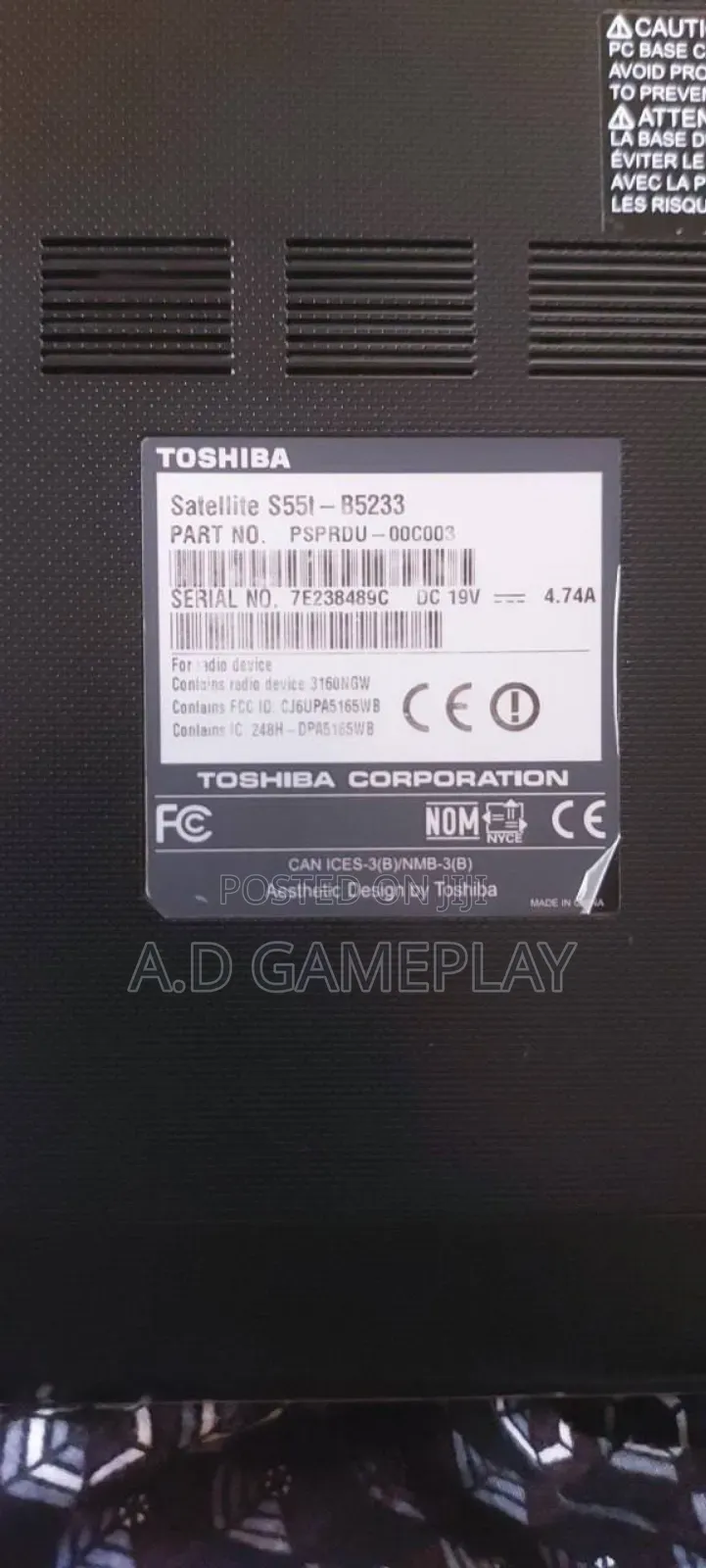 Laptop Toshiba Satellite S50T 16GB Intel Core I7 HDD 1T