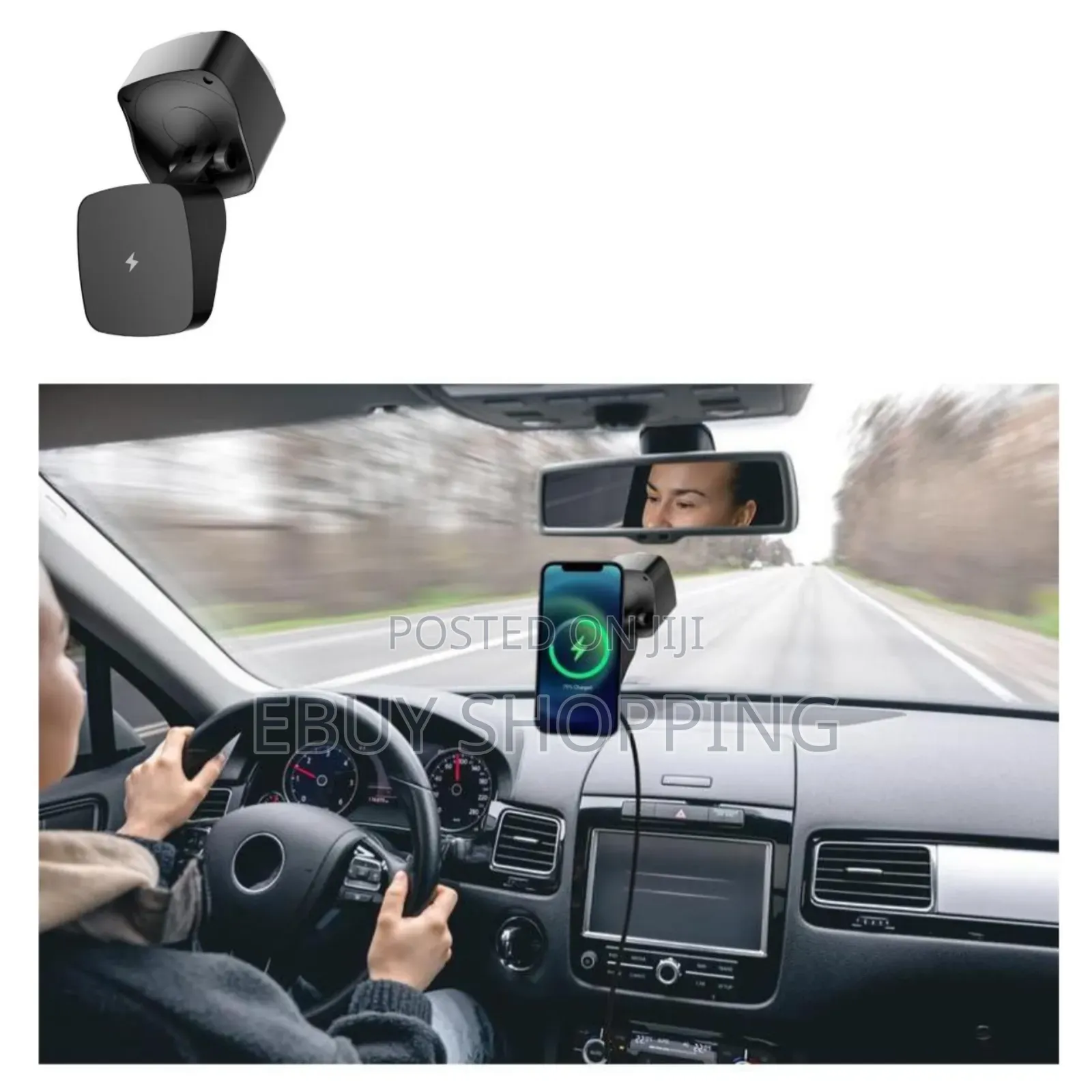 Virton Dual-Secure Car Phone Mount: Magnet Vacuum Suction