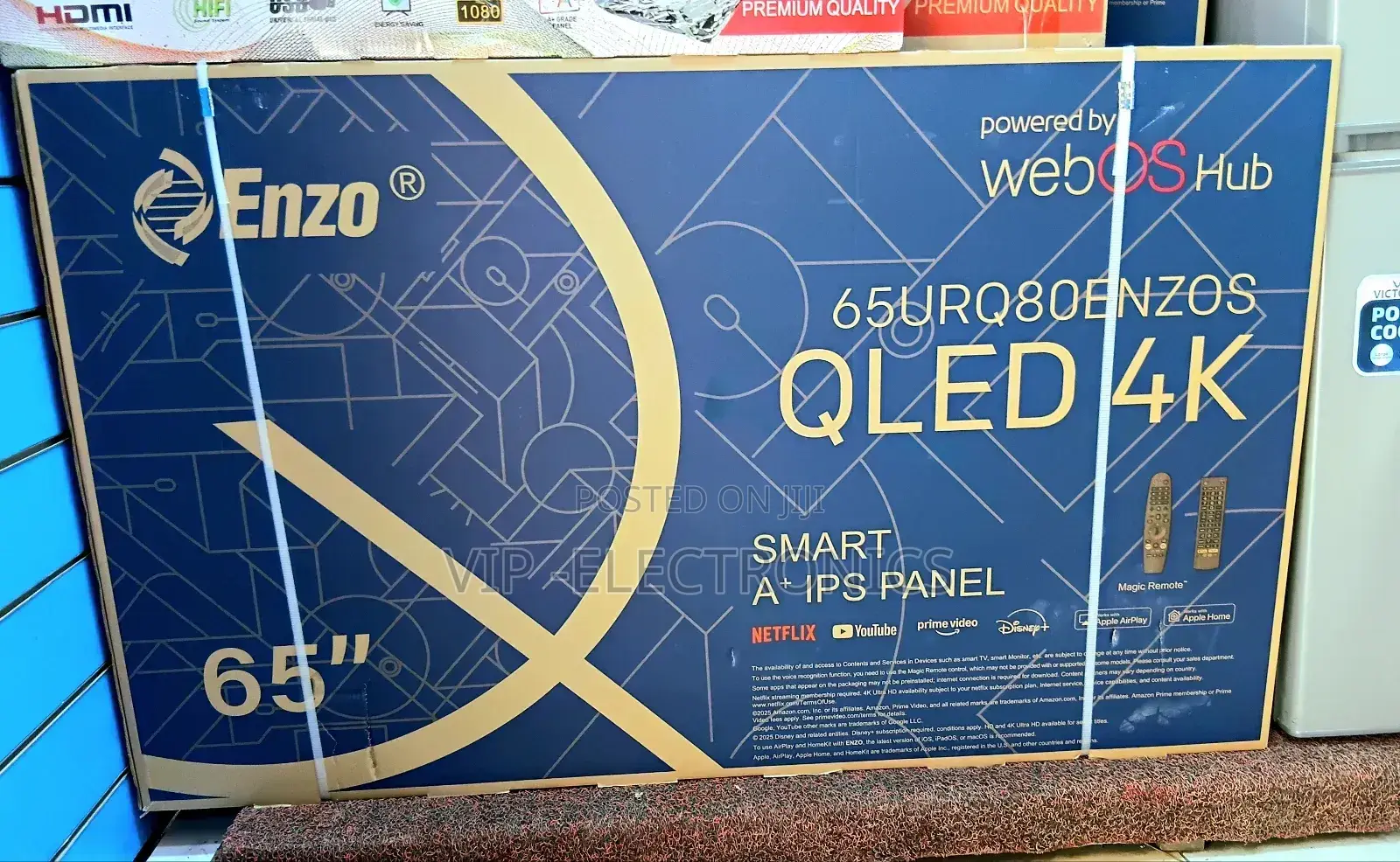 Enzo 65 Inch Smart Big Screen New 2025 Model Wow Tv