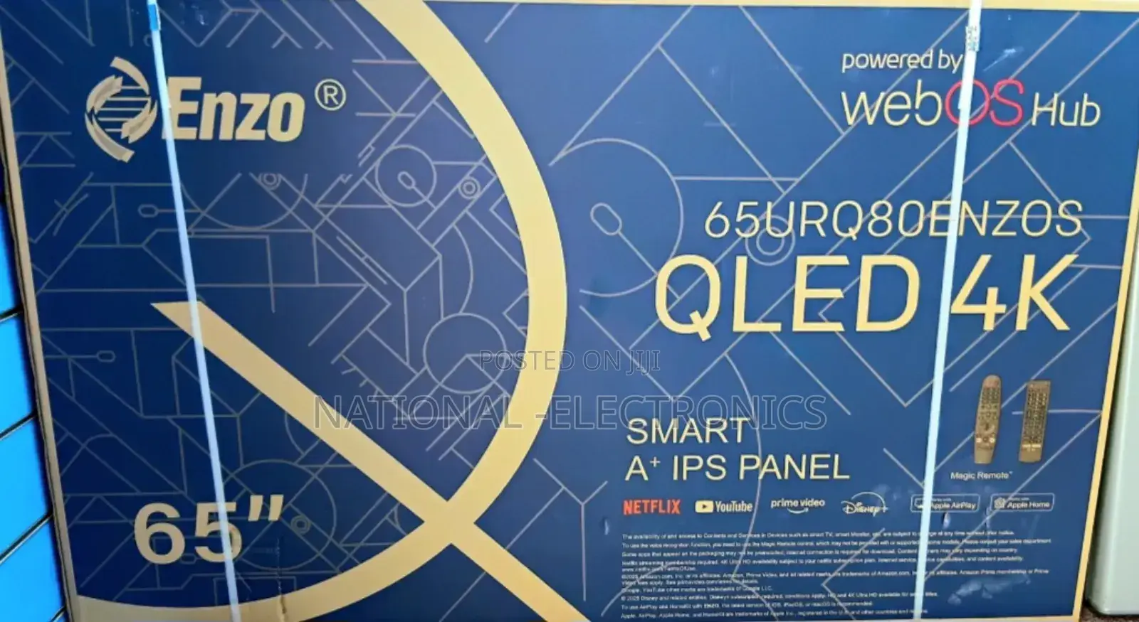 Enzo 65 Inch Smart Big Screen New 2025 Model Wow Tv