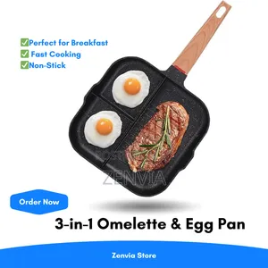 Photo - 3-in-1 Omelette Egg Pan ●Perfect For Breakfast ● Fast Cooking