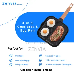 3-in-1 Omelette Egg Pan ●Perfect For Breakfast ● Fast Cooking