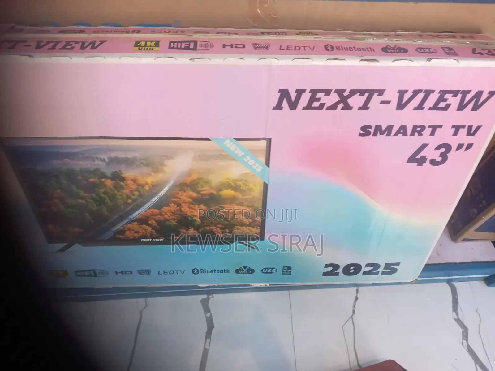 Next View 43inch Tv Smart Android Double Glass Youtube Video