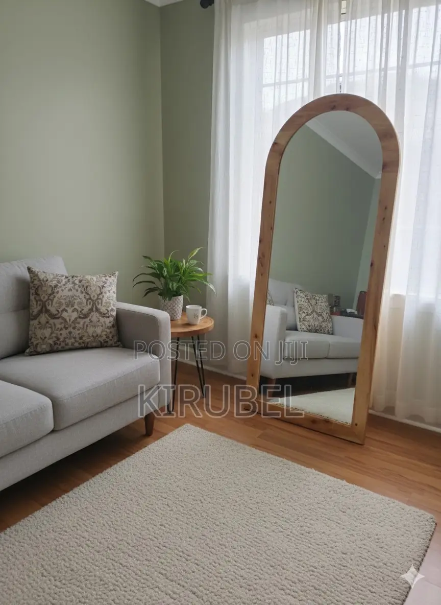 Arched Wooden Dressing Mirror