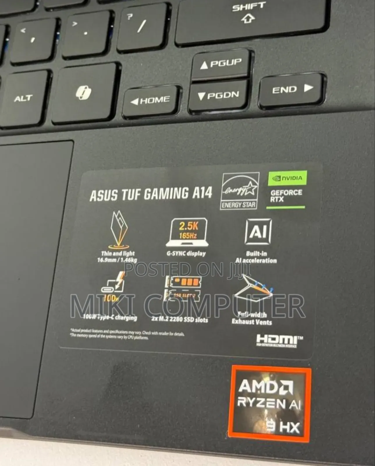 New Laptop Asus TUF Gaming A15 16GB AMD Ryzen 9 SSD 1T