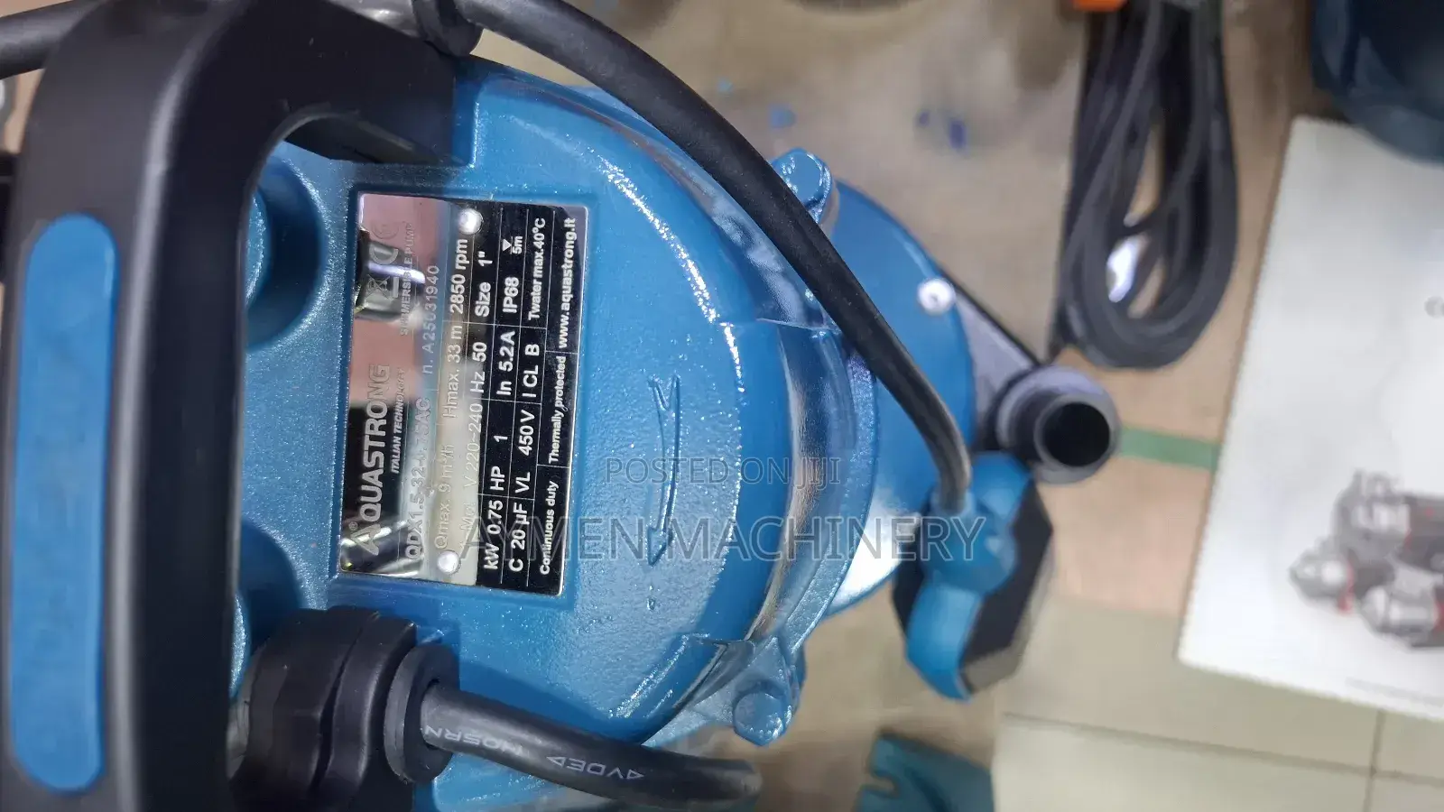 Aquastrong Submersible Pump 1hp Italy Standard 