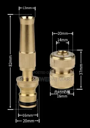 Brass High-Pressure Water Spray Gun Nozzle