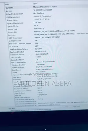 New Laptop Lenovo Legion 5 16GB Intel Core I9 SSD 1T