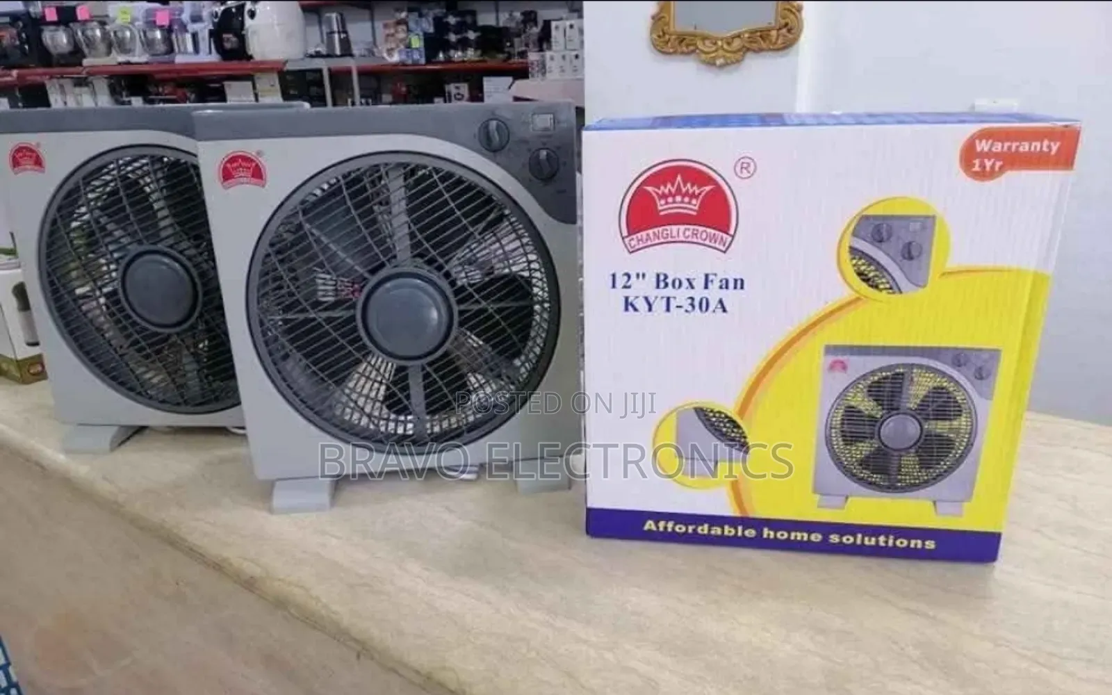 12′′ Powerful Box Fan – Compact, Strong Energy Saving!