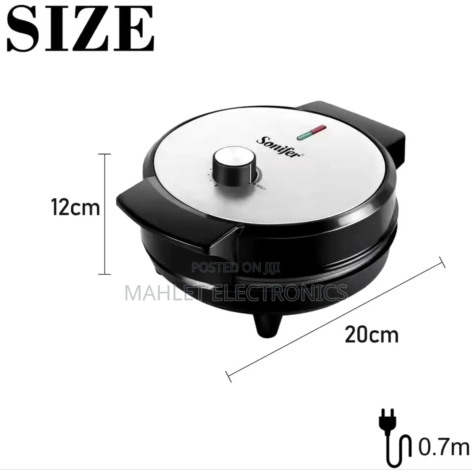 Sonifer Waffle Maker Sf-6084 – 1000w | Non-Stick | Adjustable Temperat