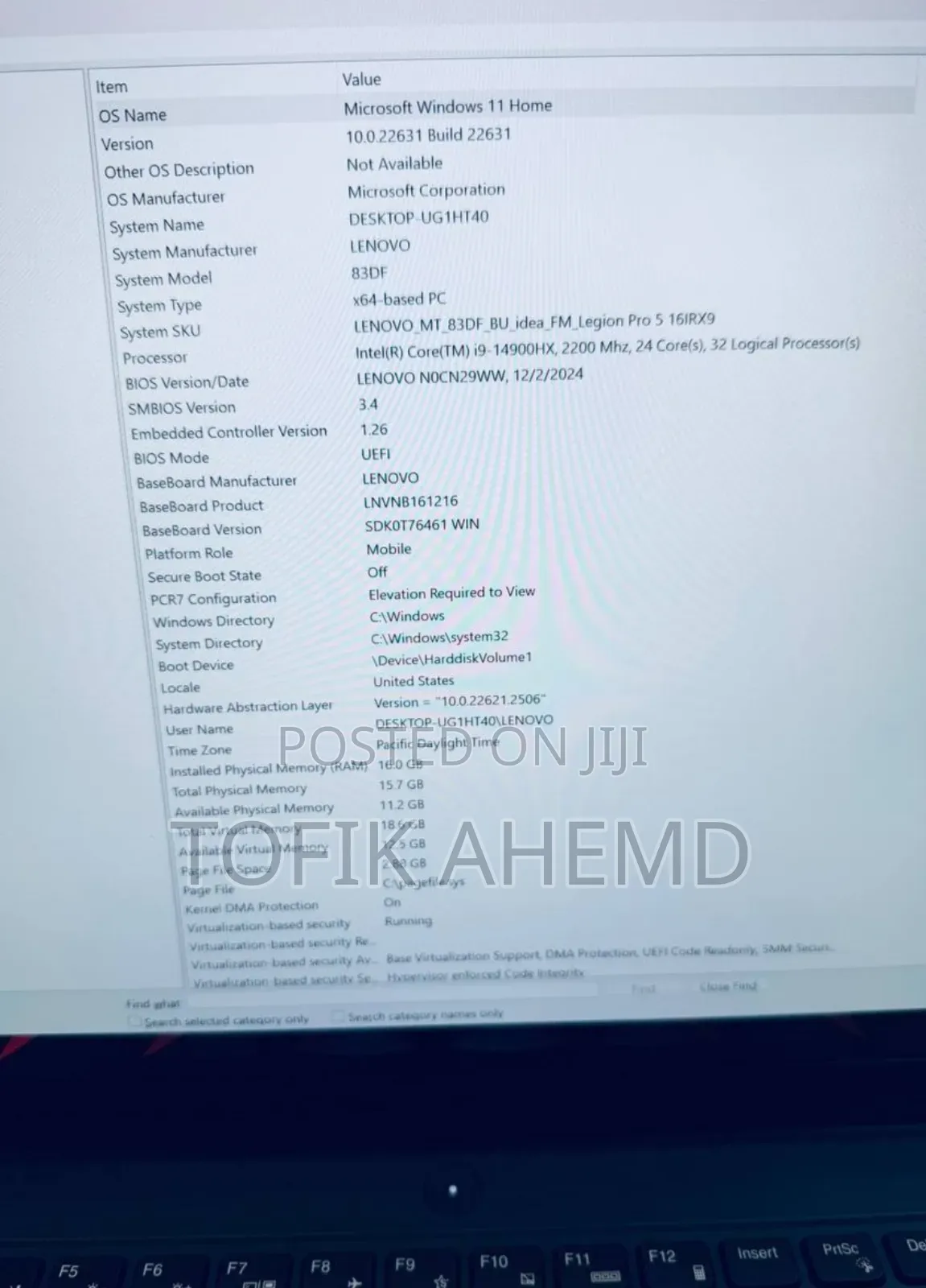 New Laptop Lenovo Legion 5 16GB Intel Core I7 SSD 512GB