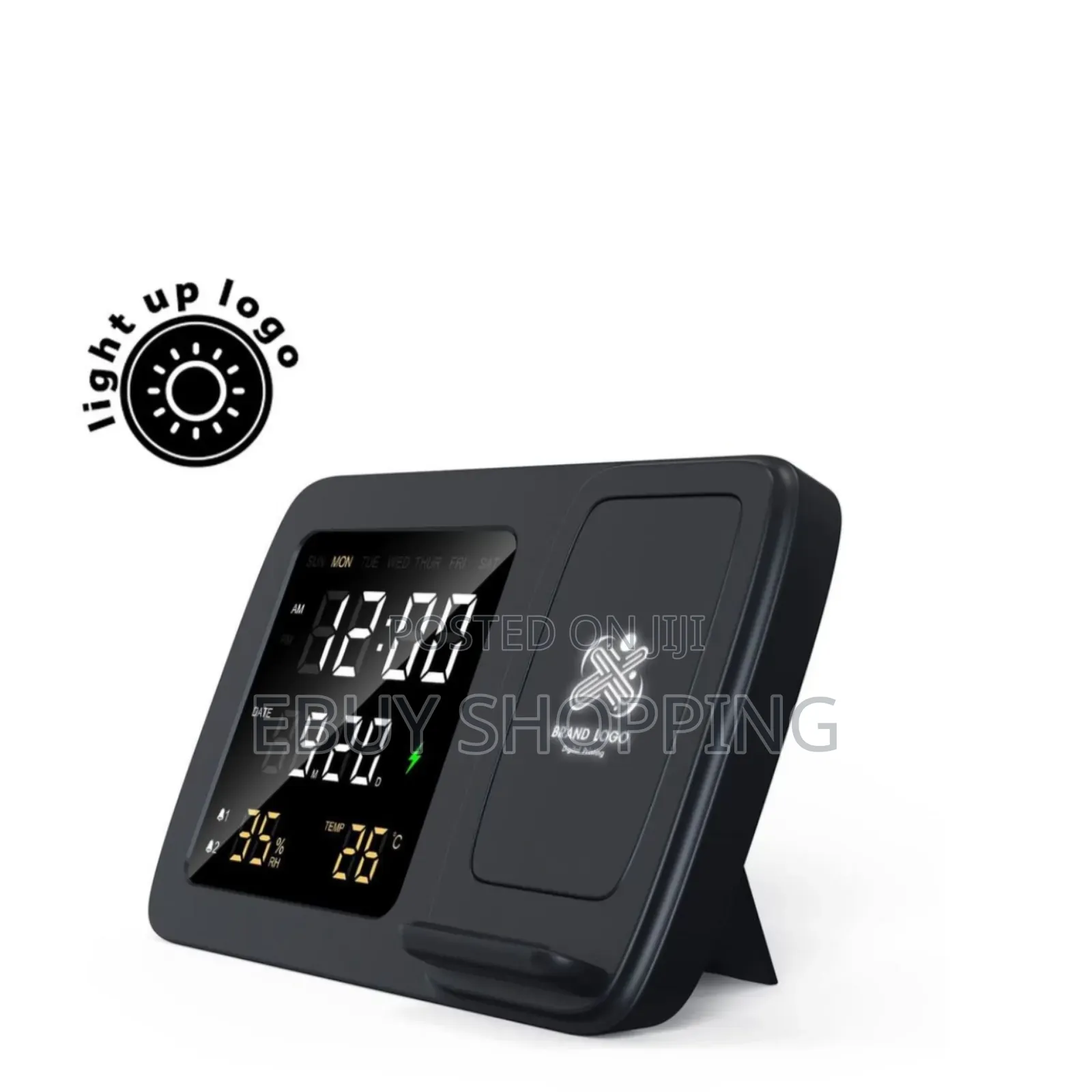Multi-Function Digital Clock With Wireless Charger Base