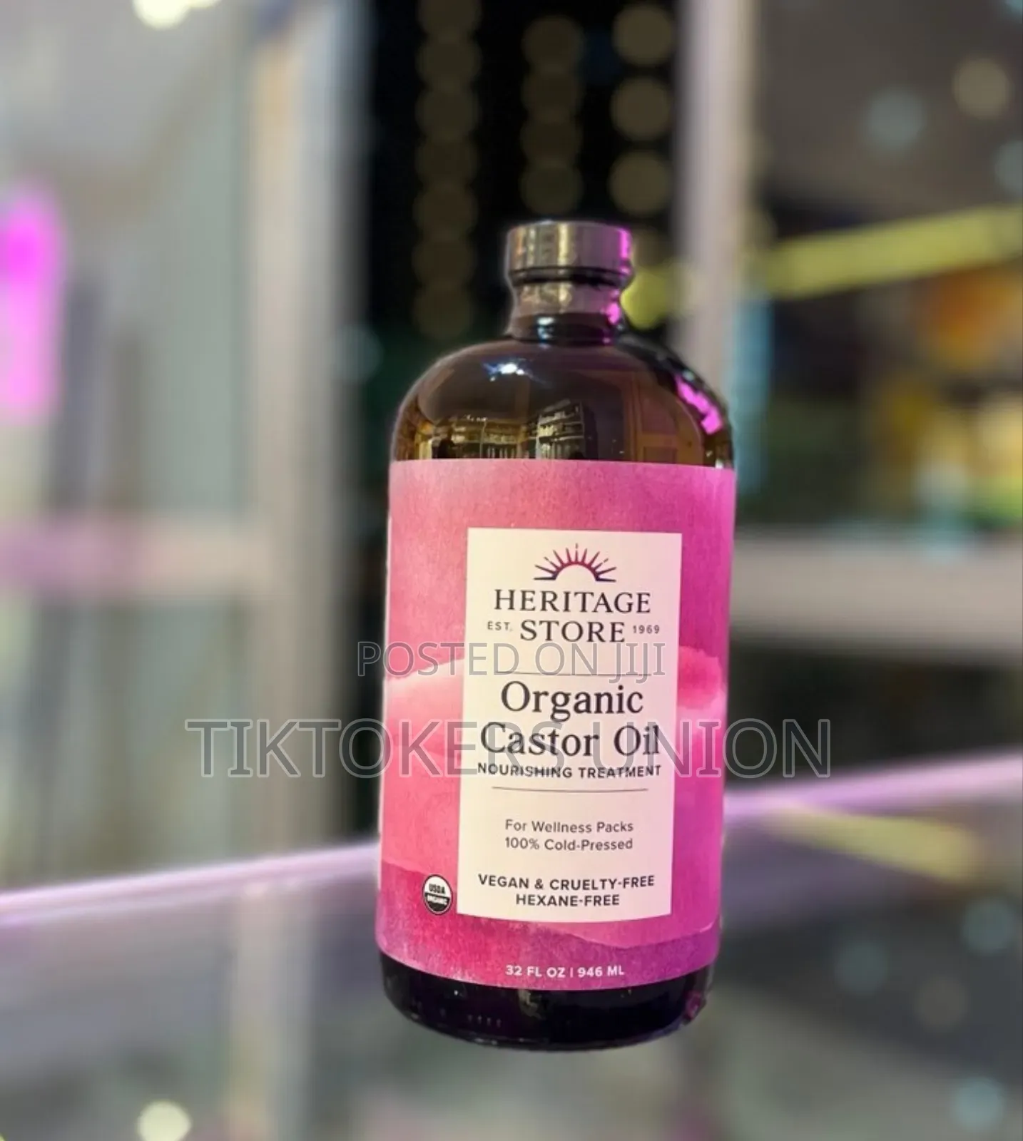 Heritage Store Organic Castor Oil.