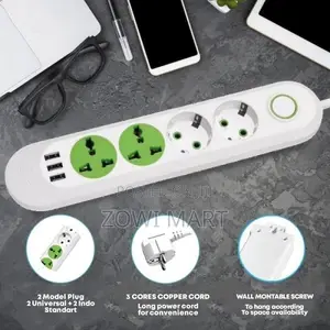 Texas 4-Power Socket + 3 Usb | 220–250v 3000w