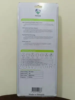 Texas 4-Power Socket + 3 Usb | 220–250v 3000w