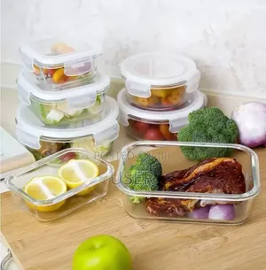 Rectangle Glass Food Container With Pp Lid 1040ml