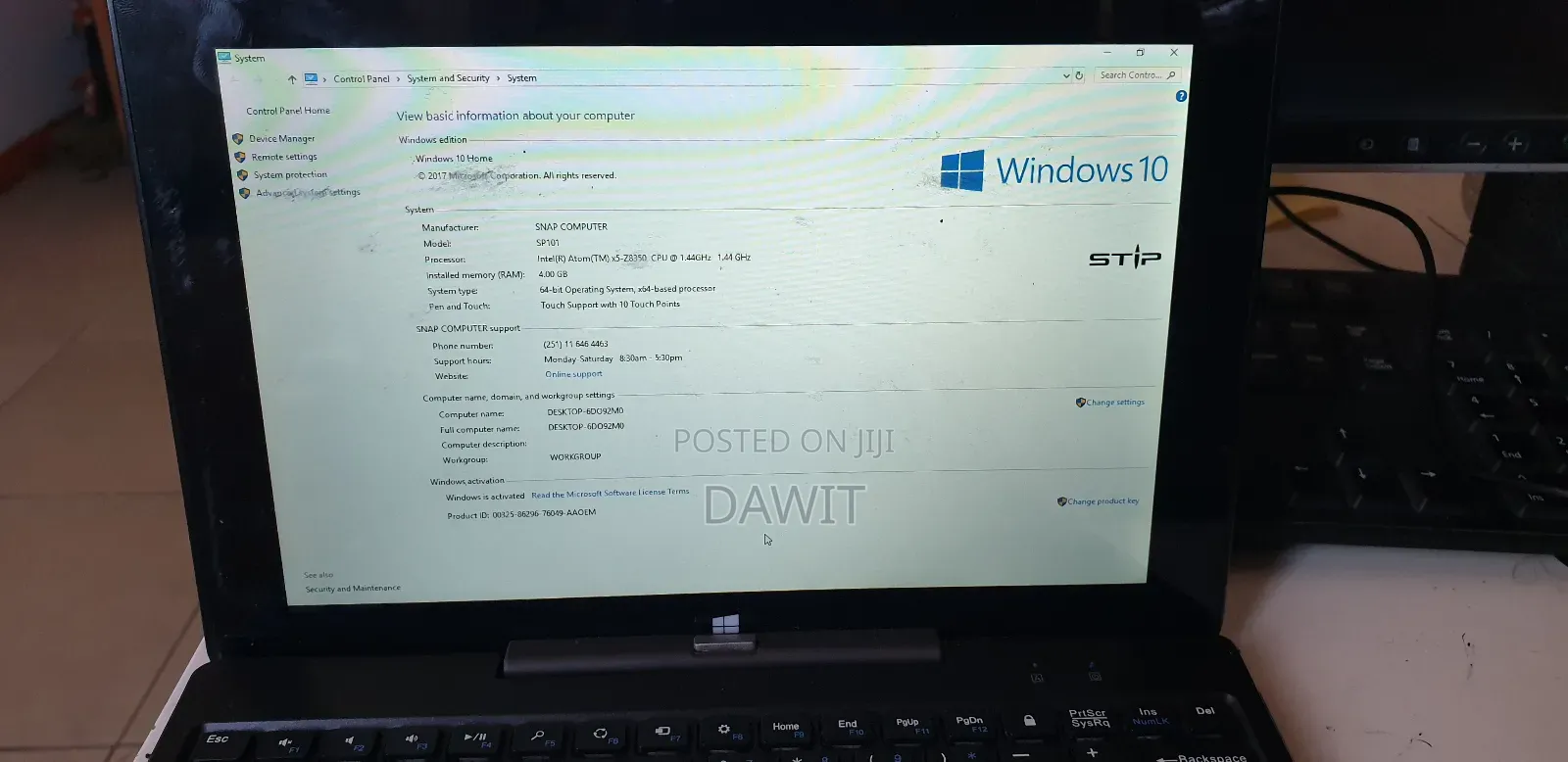 Laptop 4GB Intel SSD 32GB