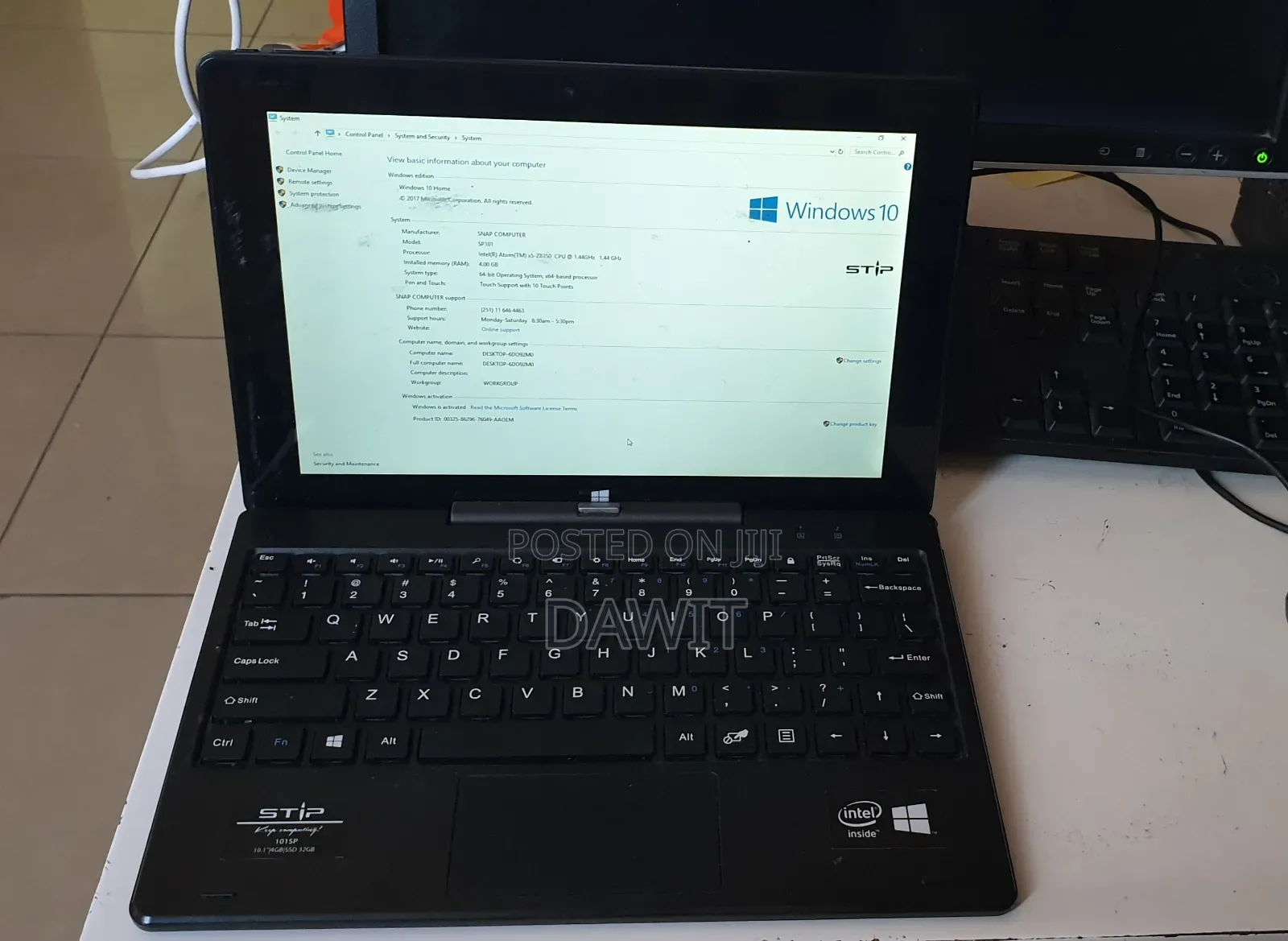 Laptop 4GB Intel SSD 32GB