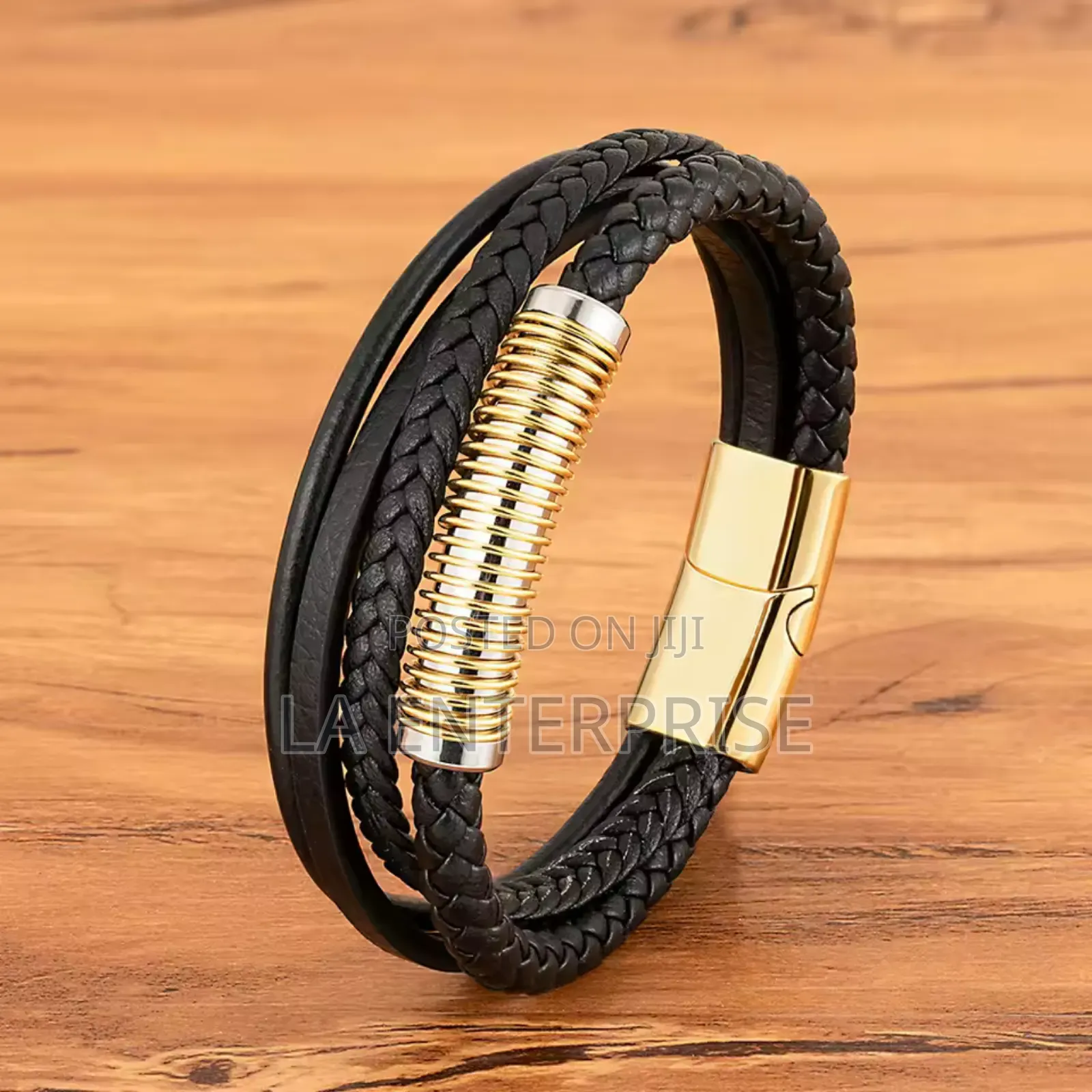 Black Leather Bracelet