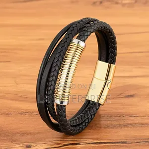 Black Leather Bracelet