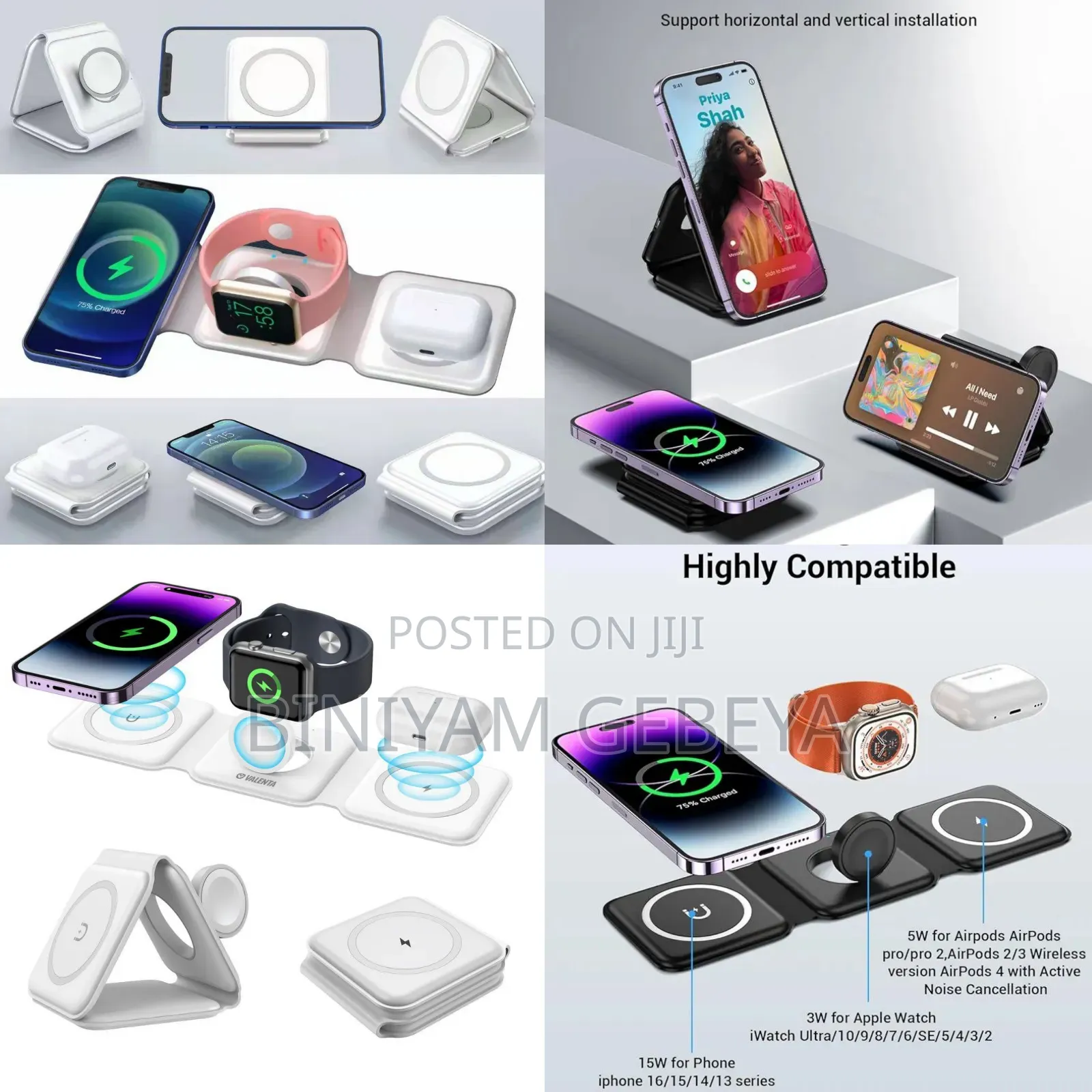 Original New 3in1 Magnetic Wireless Charger