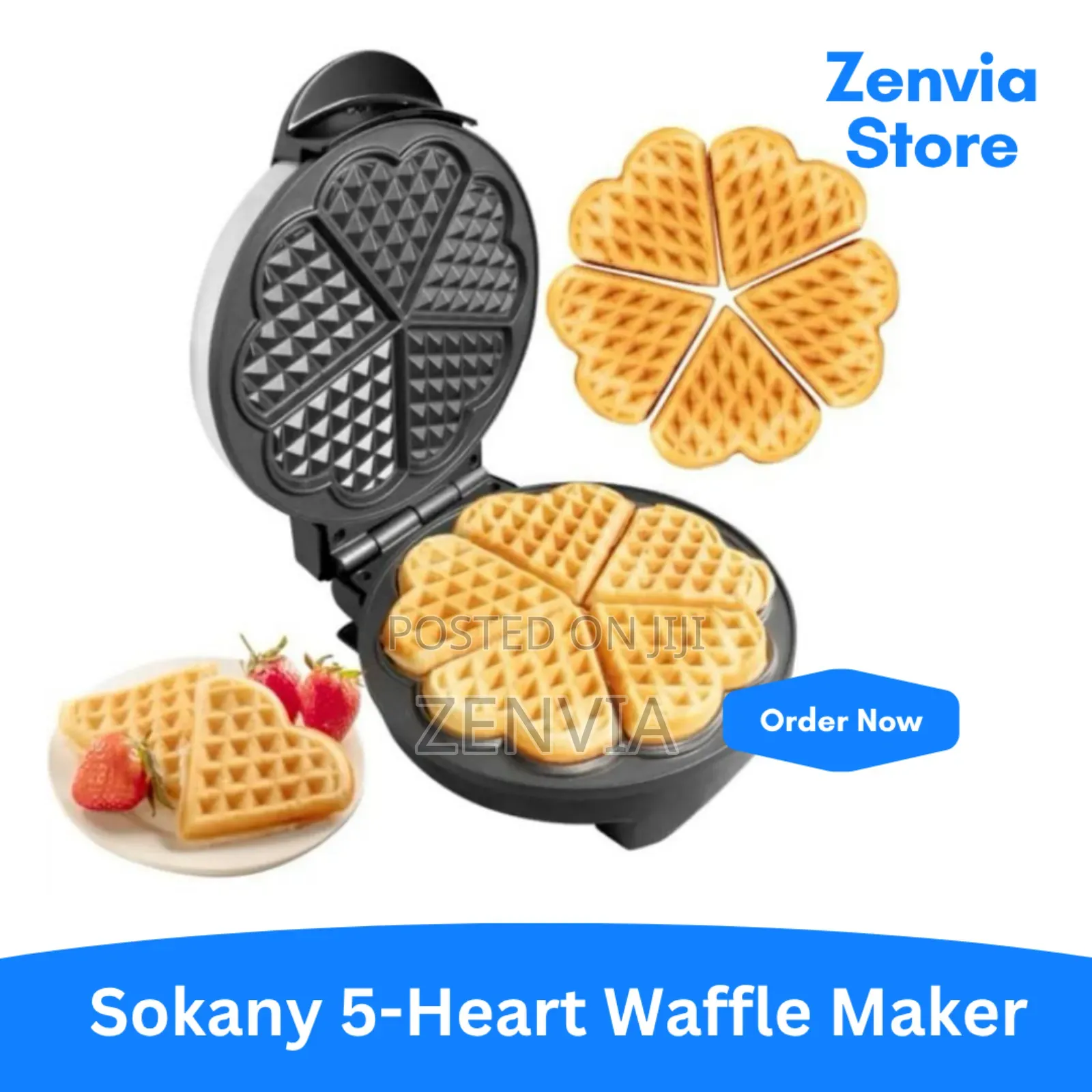 Sokany 5-heart Waffle Maker