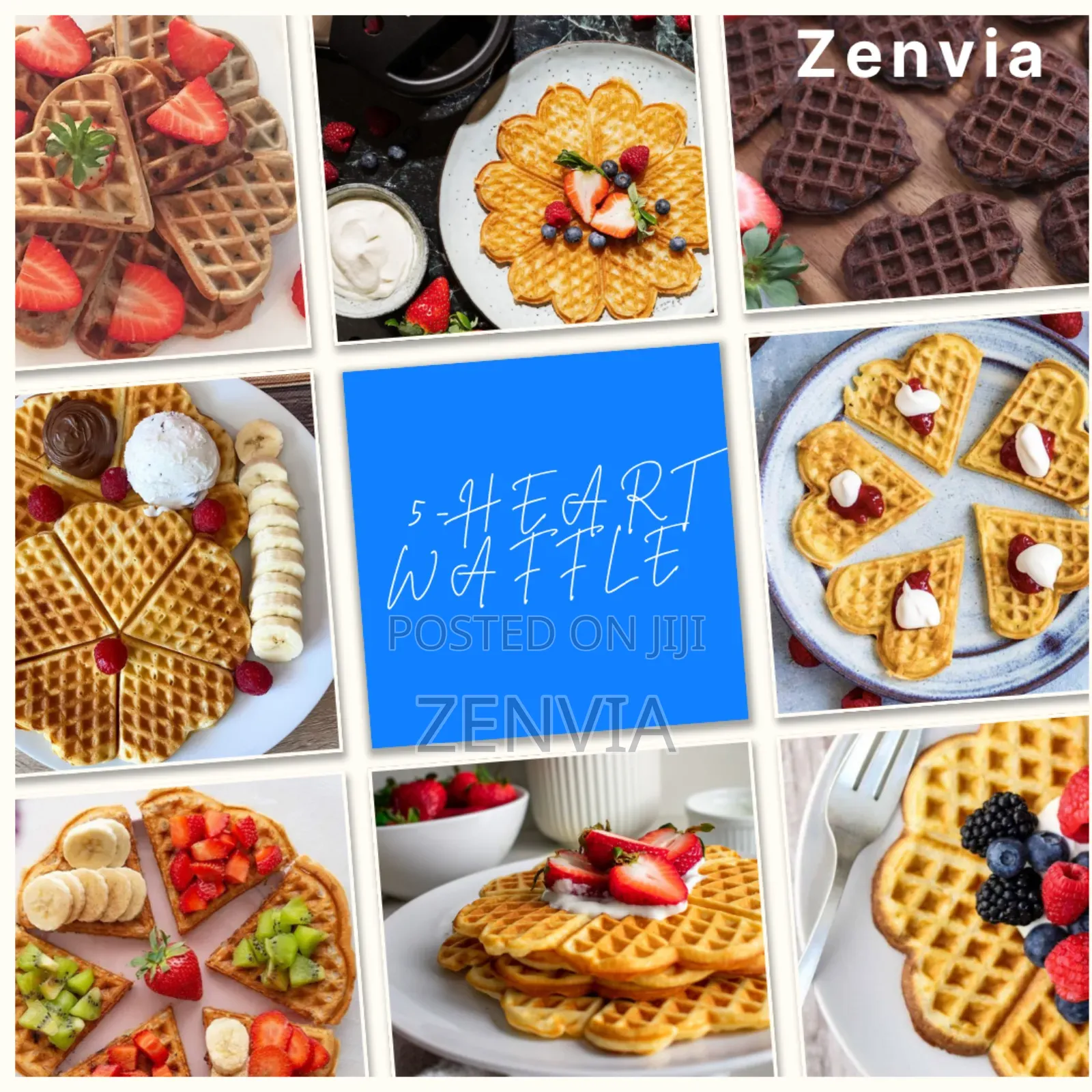 Sokany 5-heart Waffle Maker