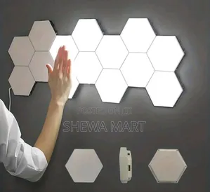 Photo - Touch Control Hexagonal Led Wall Light, Neutral White Light With Touch