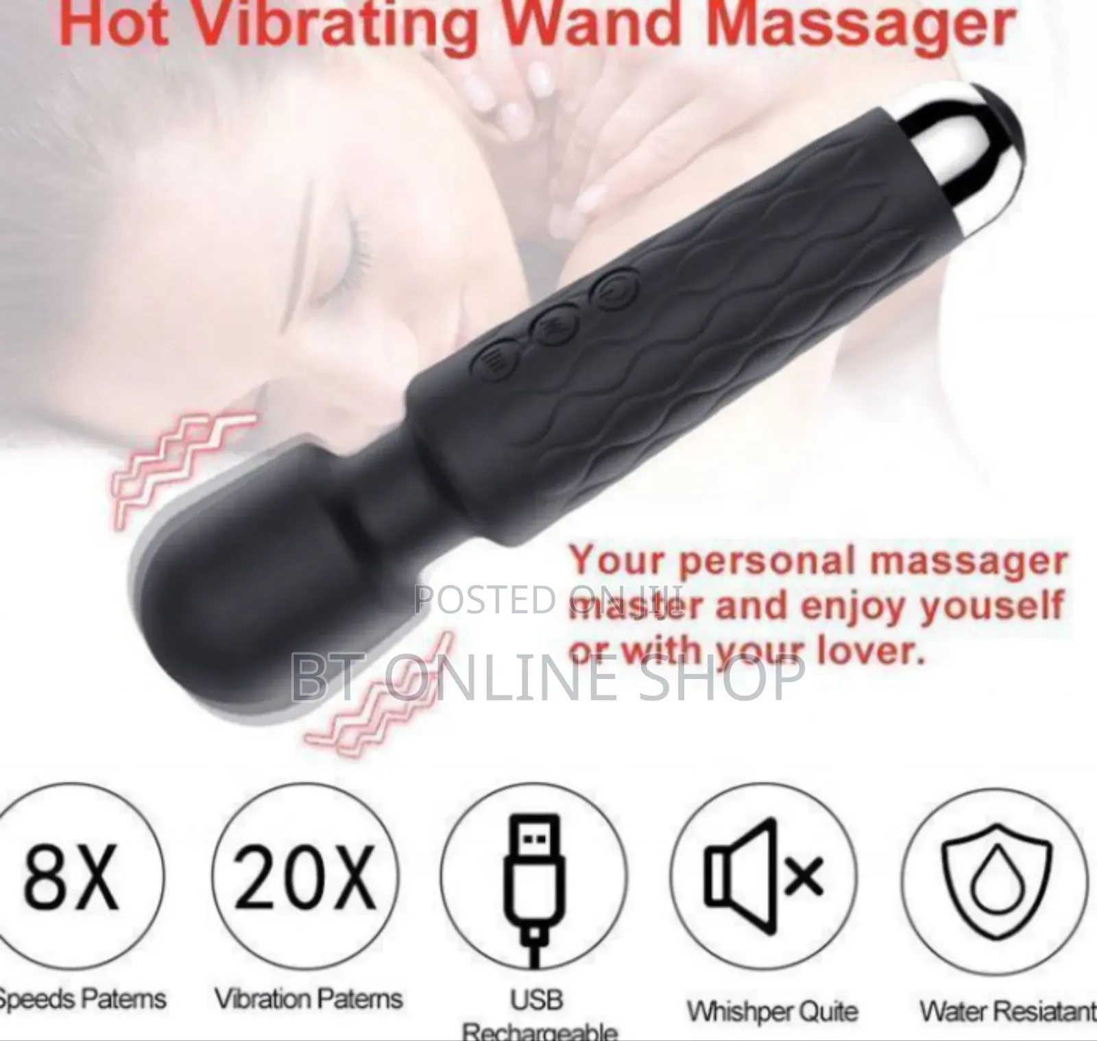 Rechargeable Silicon Magic Massager