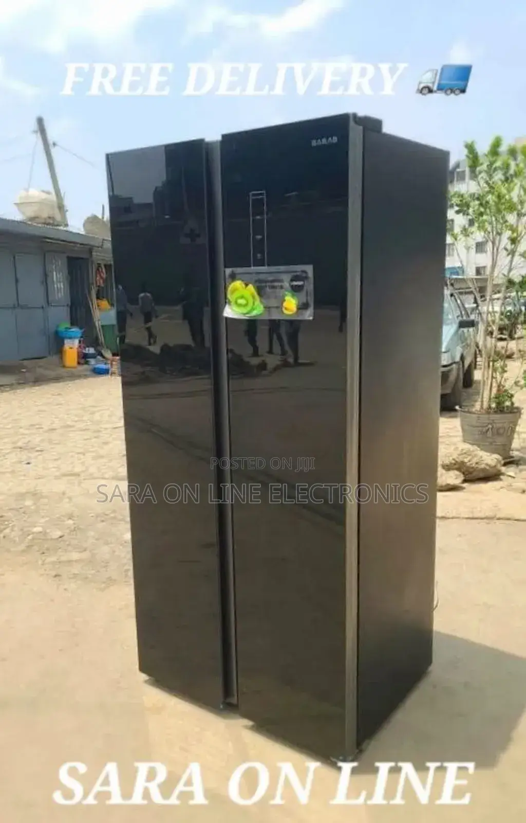 ^^Garad 2doors Black Glass Refgerator (10year Warranty)Free Delivery