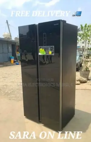 ^^Garad 2doors Black Glass Refgerator (10year Warranty)Free Delivery