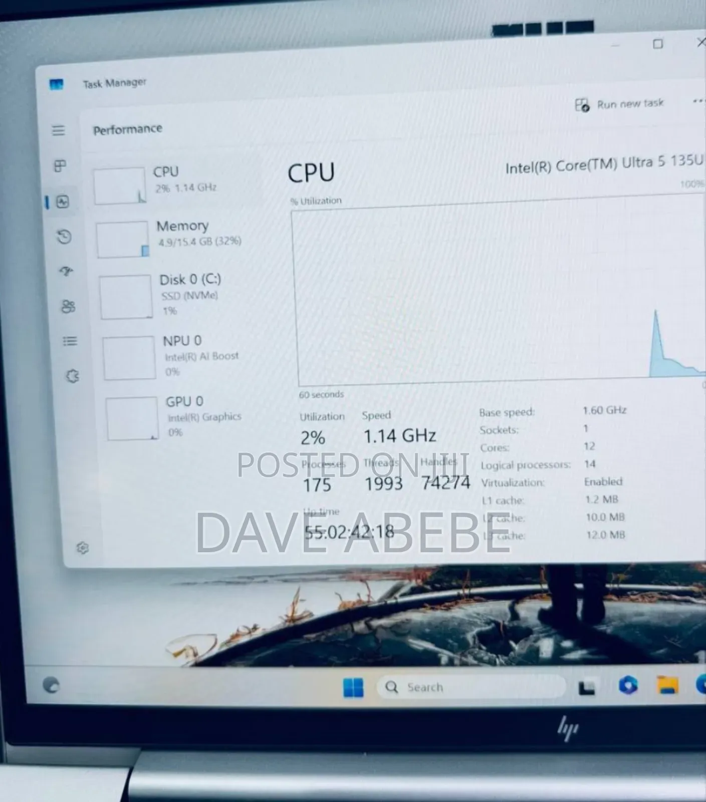 New Laptop HP 16GB Intel Core I5 SSD 512GB