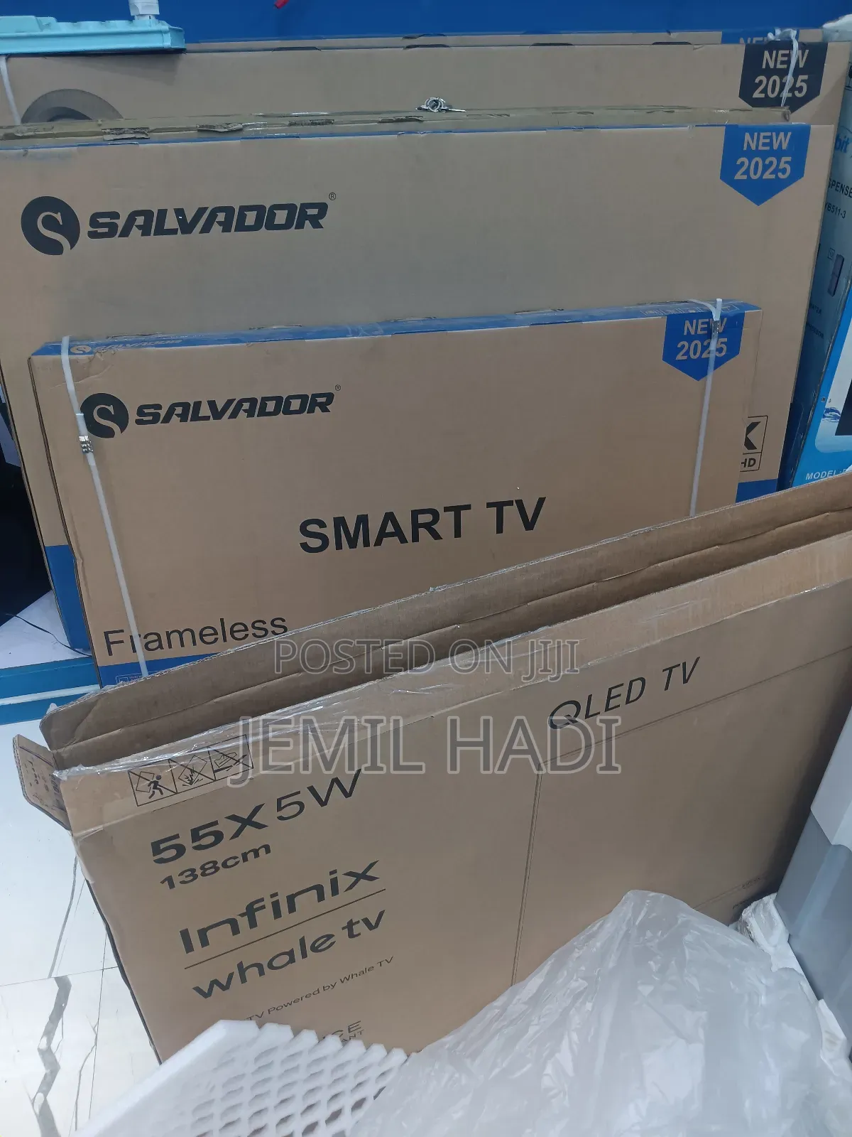 Salvadoor Smart Tv 55,65 75 85 Inch Qled,Andraid,Frameless,2025,