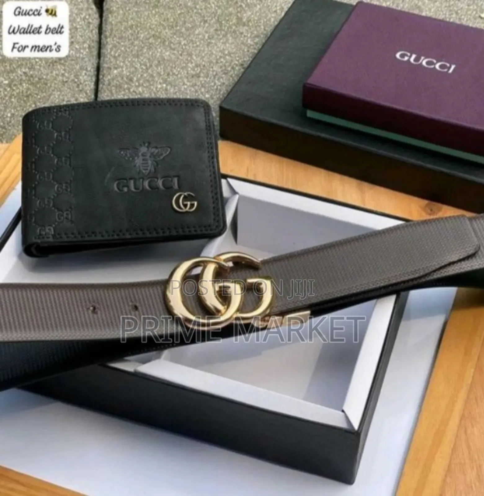 Gucci Mens Wallet+ Belt Combo