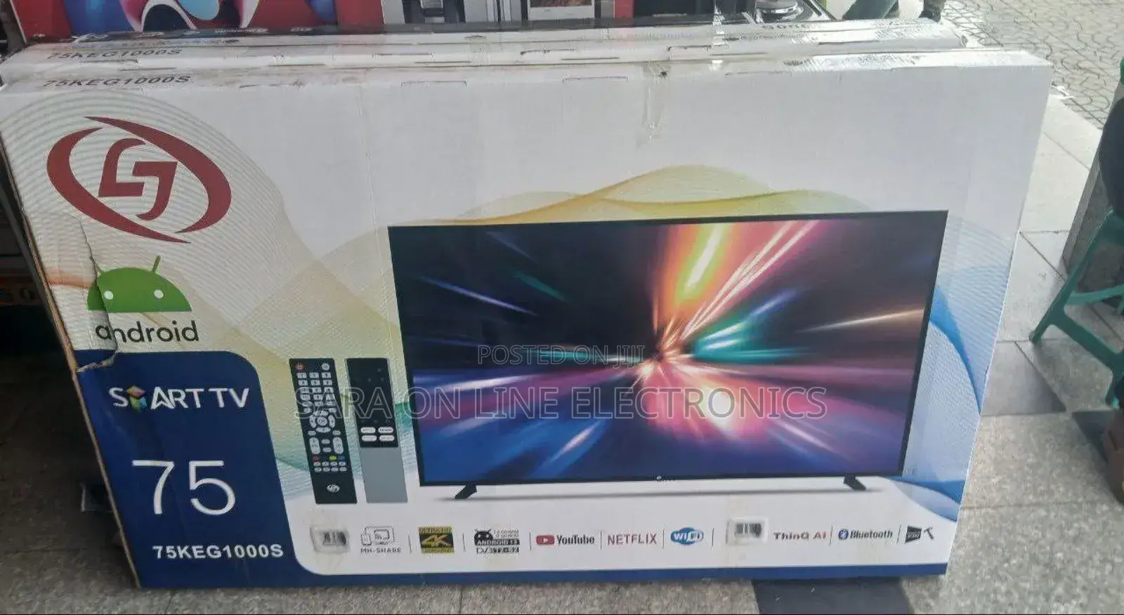 Lj 75" New 2025 Double Screen Android Tv (New Model)Free Delivery