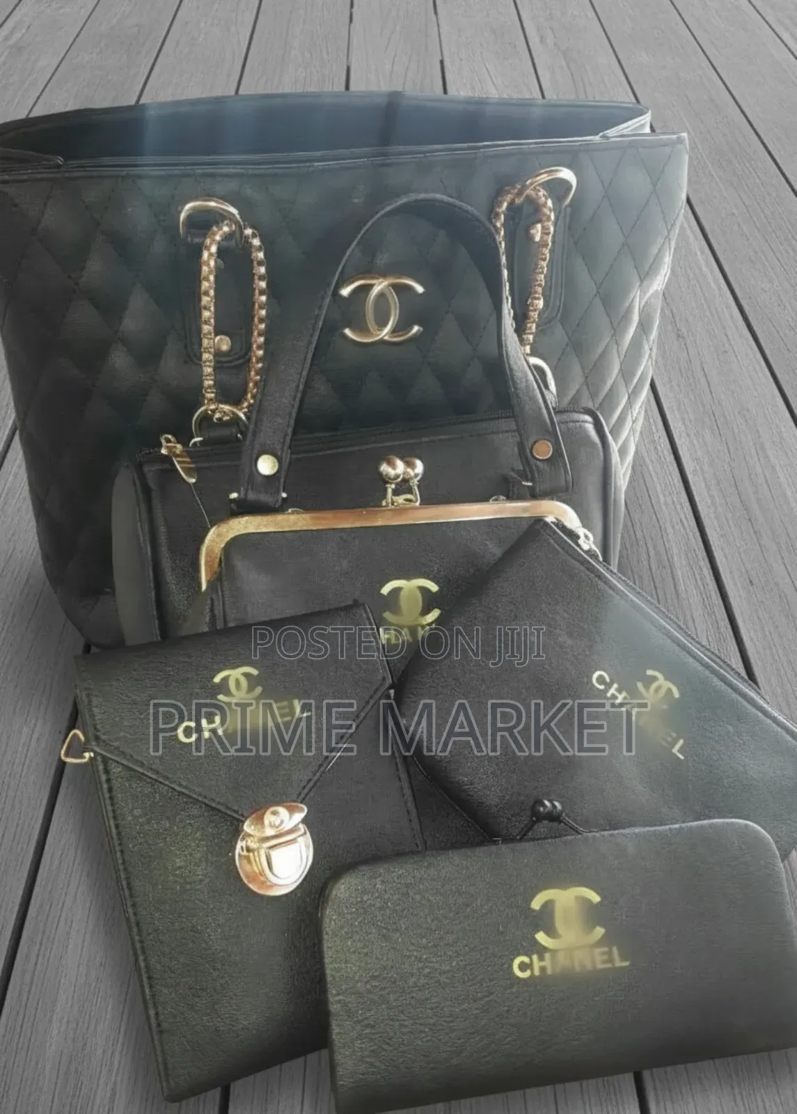 Chanel 6-in-1 Leather BagComplete Style Pack Tote,Clutch,Purse More