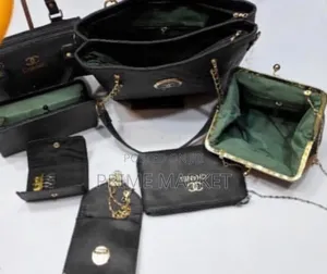 Chanel 6-in-1 Leather BagComplete Style Pack Tote,Clutch,Purse More