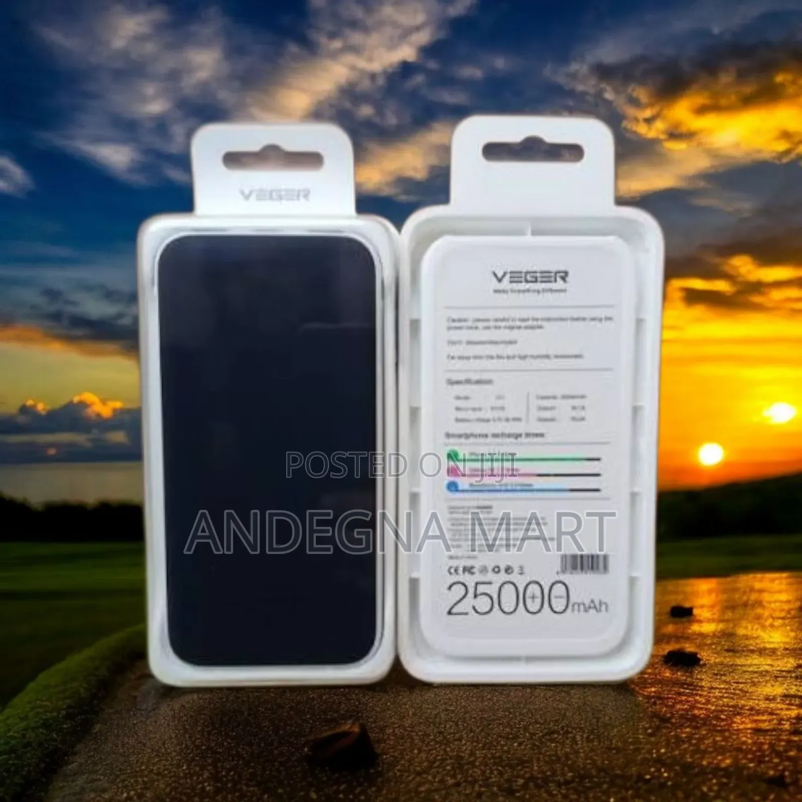 25000mah Veger Light Powerbank | Never Run Out of Charge Again.