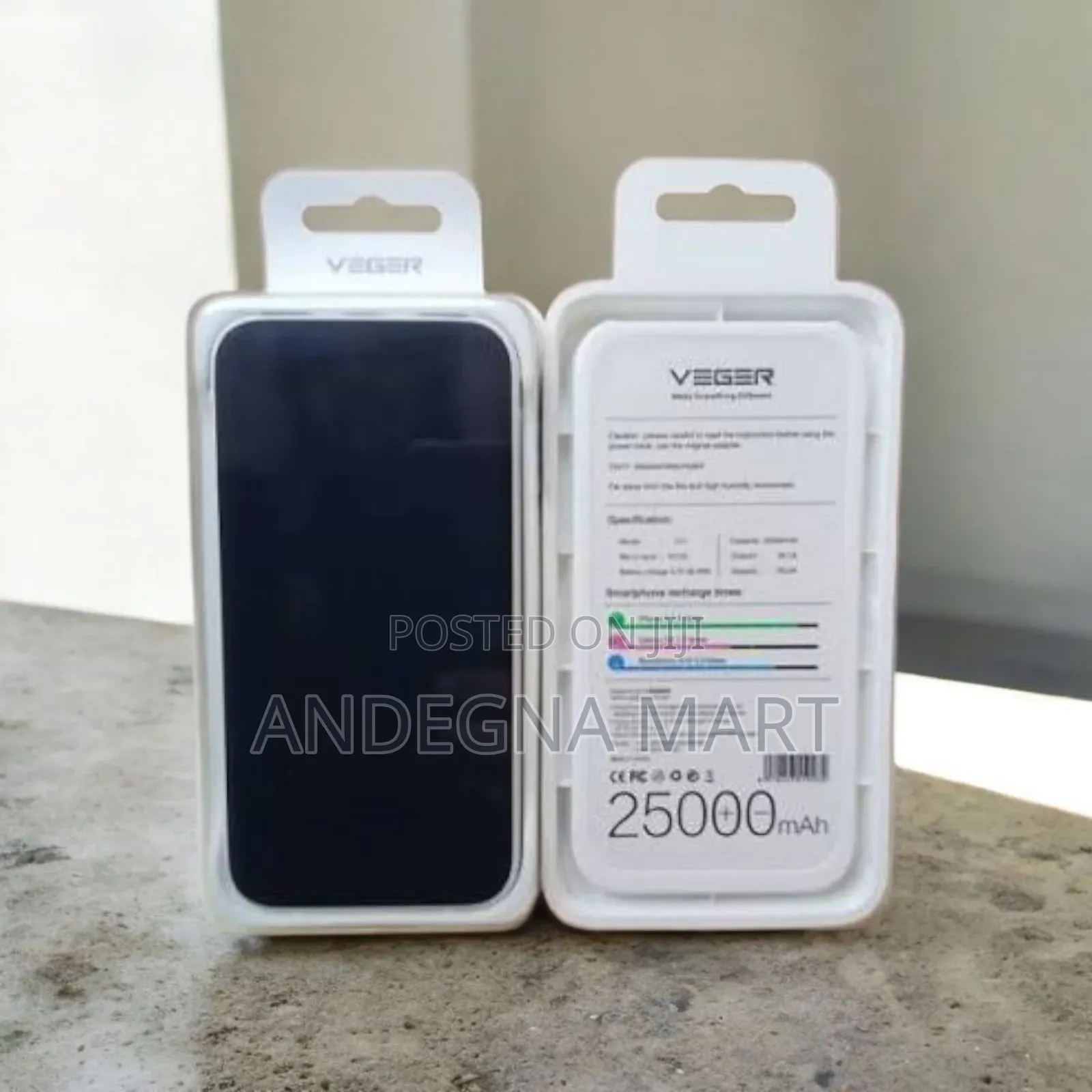 25000mah Veger Light Powerbank | Recharge Your Tech Quickly.