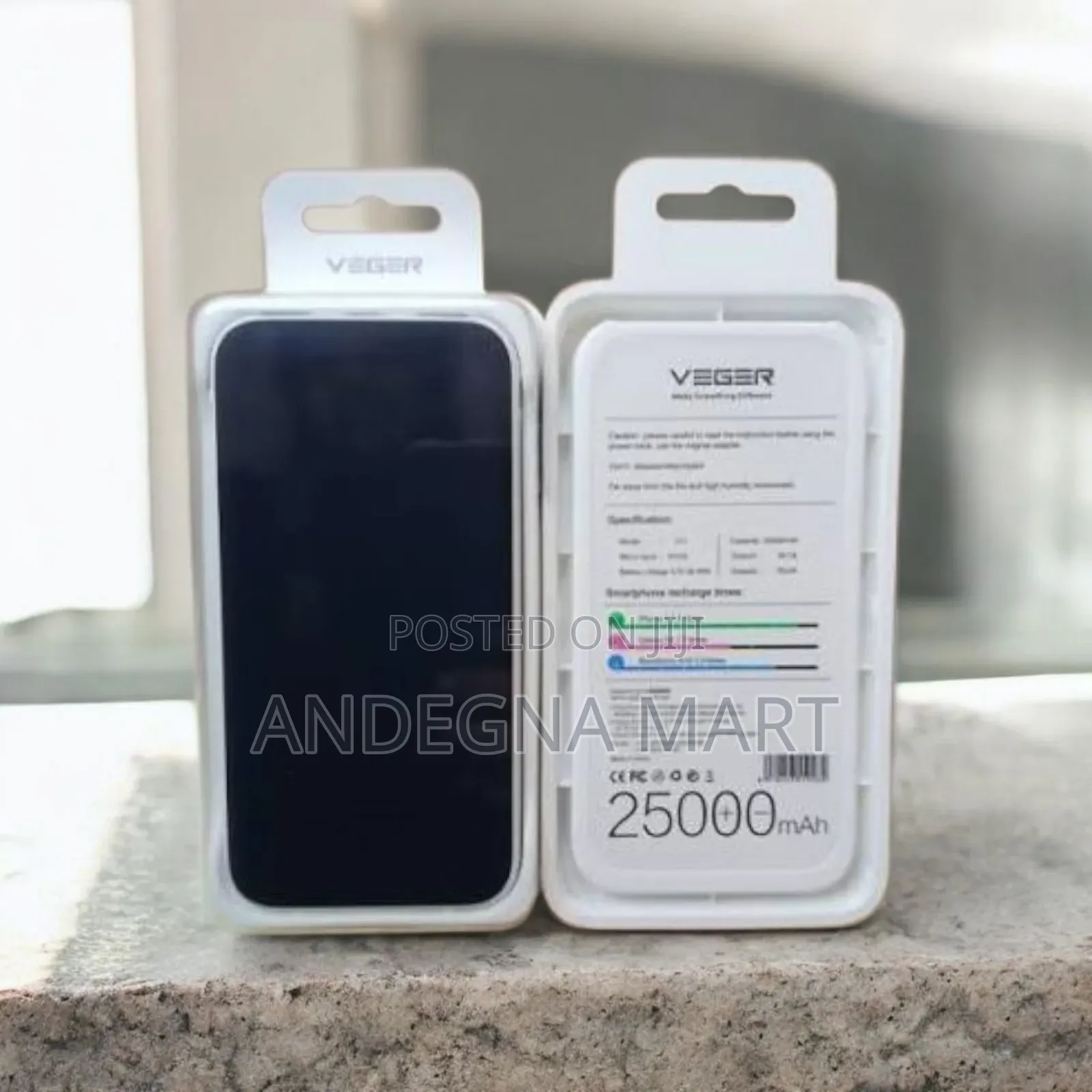 25000mah Veger Light Powerbank | Recharge Your Tech Quickly.