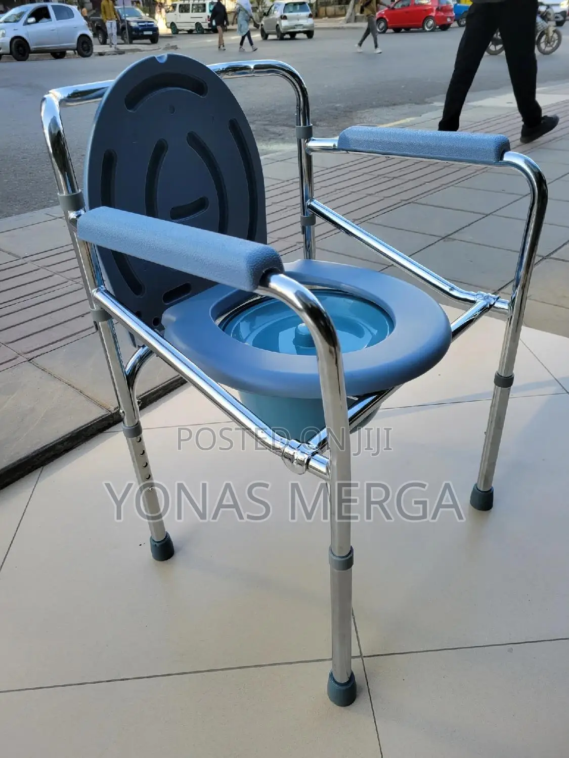 Toilet Chair鱺成uni-Frame Folding Commode Chair麁省smooth Metal Seat